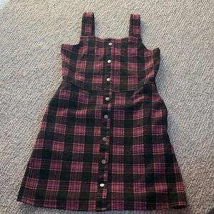 Abercrombie Kids Pink and Black Plaid Dress